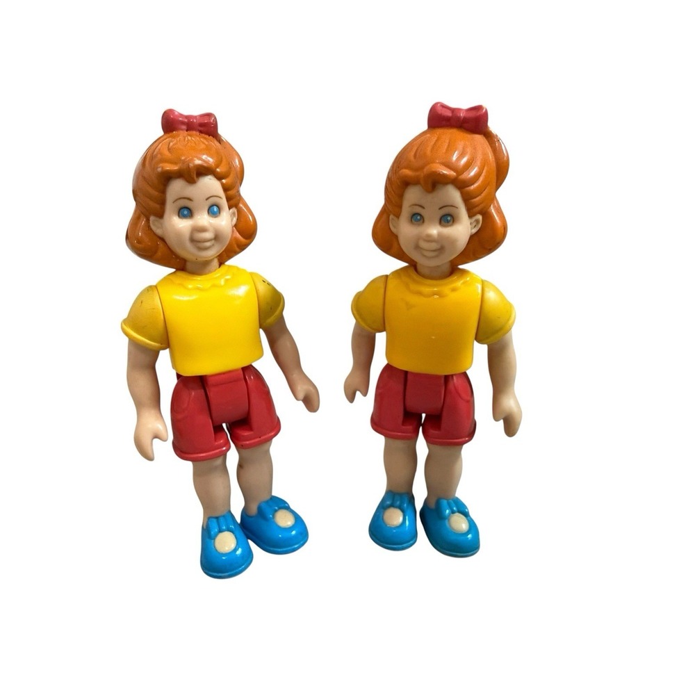 Vintage Little Tikes Grand Mansion Dollhouse Girl‎ Sister Red Hair Bundle Of 2